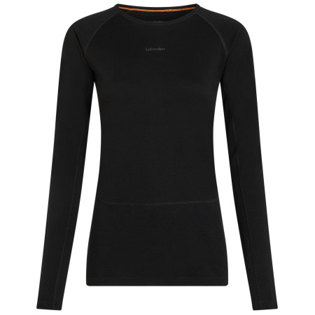 Icebreaker Women Merino 200 ZoneKnit LS Crewe női funkcionális felső fekete Black