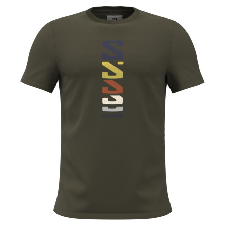 Férfi póló Salomon Outlife Graphic Retro Type zöld