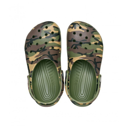 Crocs Classic Camouflage Clog Army Green/Multi gyerek papucs
