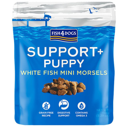 Fish4Dogs Puppy White Fish Morsels Digestion 150g jutalomfalatok kutyáknak