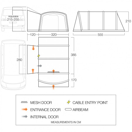 Vango Galli CC II Air Mid elősátor