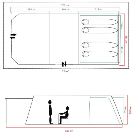 Coleman Fastpitch Victoria Falls 4 családi sátor