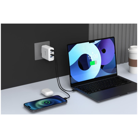 Swissten GaN 2X USB-C 100W + 1X USB-C 20W + 1X USB-A 30W adapter