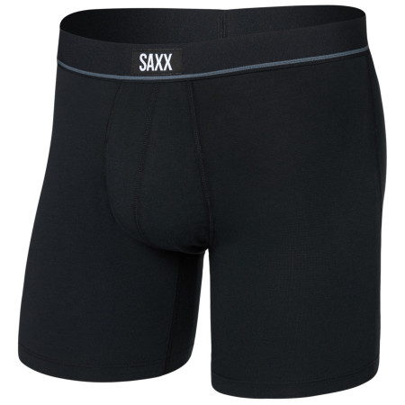 Saxx Essential Cotton Boxer Brief Fly férfi boxer fekete black
