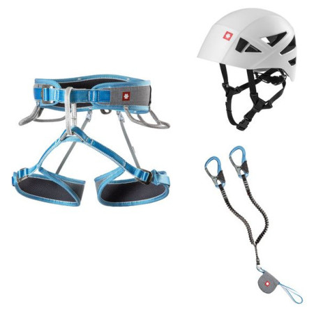 Ocún Via Ferrata Twist Tech Eco Captur Lite Swivel Shard Set ferrata szett szürke/kék Grey / Blue