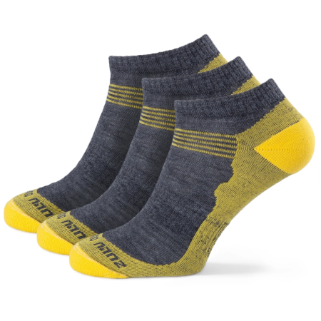 Zulu Merino Summer 3-pack zokni szürke/sárga grey/yellow