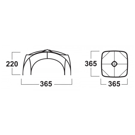 Elősátor Husky Broof L