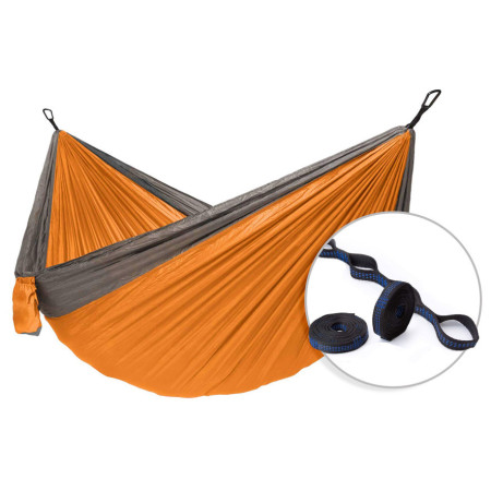 Hamaka.eu kétszemélyes Camping Slap strap-el - narancs hintaágy