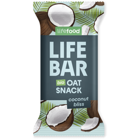 Lifefood Lifebar Oat Snack kokosový BIO 40 g energiaszelet