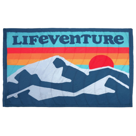 LifeVenture Sundown Berber Lined Blanket pléd kék Retro