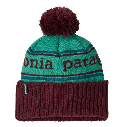 Patagonia K's Powder Town Beanie gyerek sapka zöld/barna Park Stripe: Solo Teal