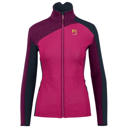 Karpos Federa Full-Zip W Fleece női funkcionális pulóver rózsaszín/lila Pink/Boysenberry/Vulcan