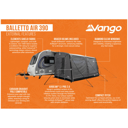 Vango Balletto Air 390 elősátor