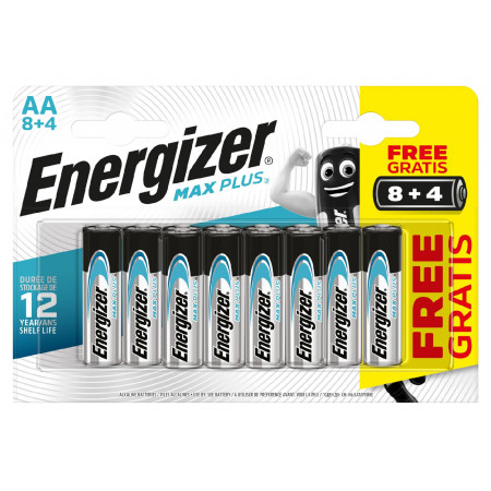 Elem Energizer Max Plus AA/12 8+4 ezüst