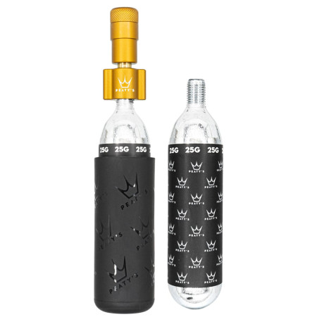 Peaty´s Holeshot Co2 Pumpa + Bombičky 2 Ks - Mtb pumpa sárga Bourbon