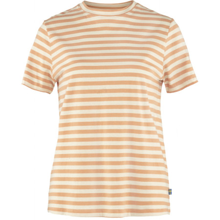 Női póló Fjällräven Striped T-shirt W sárga/fehér