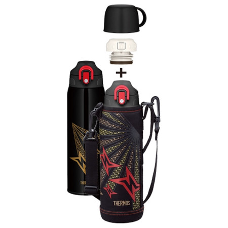 Gyerek termosz két kupakkal Thermos Active 1 l fekete