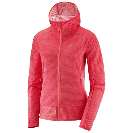 Női pulóver Salomon Right Nice Mid Hoodie W piros