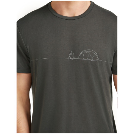Icebreaker Merino Blend Core SS Tee Single Line Camp férfi funkcionális póló