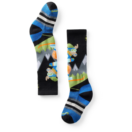 Smartwool Kids' Wintersport Full Cushion Mountain Moose OTC Socks gyerek zokni fekete BLACK