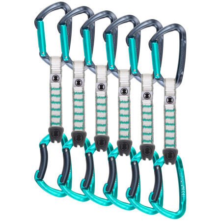 Skylotec Lime Set Nylon - pack of 6 expresszek szürke/zöld Anthracite/Acquamarine