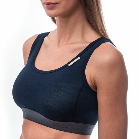 Sport melltartó Sensor Merino Active Deep Blue