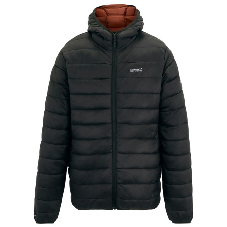 Regatta Hooded Marizion férfi steppelt kabát fekete/barna Blk(BurntHn)