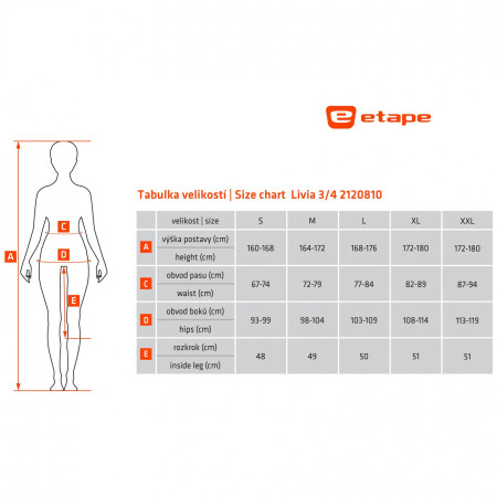 Etape Livia 3/4 női kerékpáros nadrág