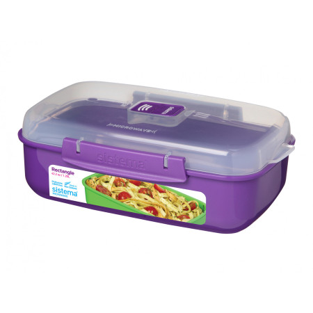 Miska na jídlo Sistema Microwave Rectangle 1.25L lila