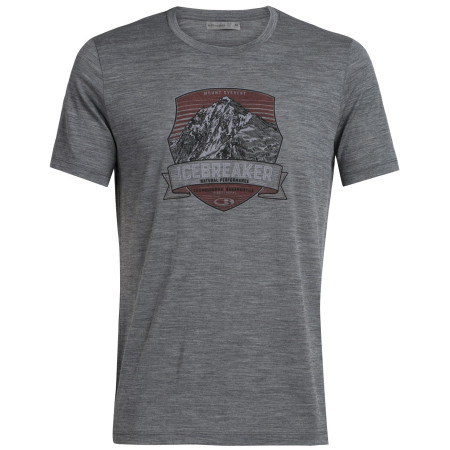 Férfi póló Icebreaker Mens Tech Lite SS Crewe Everest Crest szürke