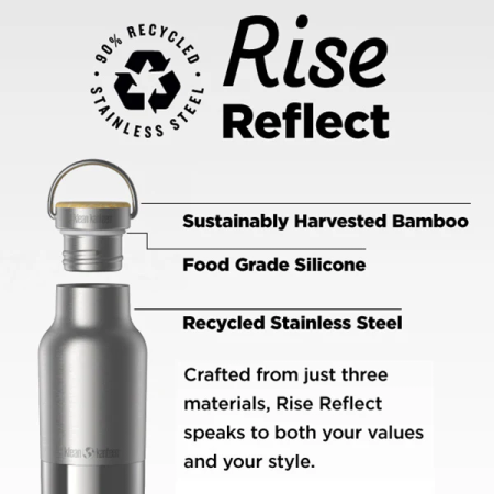 Klean Kanteen Rise Reflect 16oz (w/ Bamboo Cap) termosz