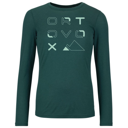 Ortovox 185 Merino Brand Outline Ls W női póló k é k