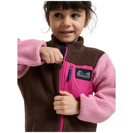 Didriksons Anten Kids Fullzip 2 Oyster Pink gyerek pulóver