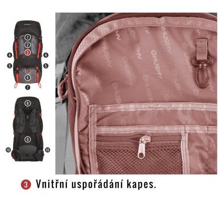 Hátizsák Husky Samont 60+10 L