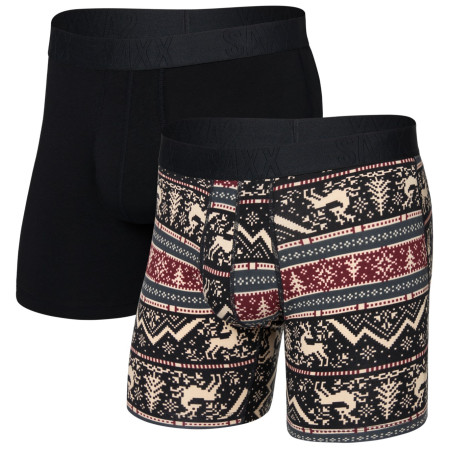 Saxx Droptemp Cooling Cotton Boxer Brf Fl 2Pk férfi boxer fekete caribou/black