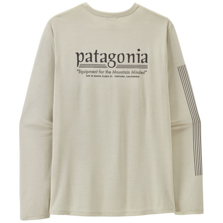 Patagonia M's L/S Cap Cool Daily Shirt - Hut Tripper férfi póló fehér Dyno White