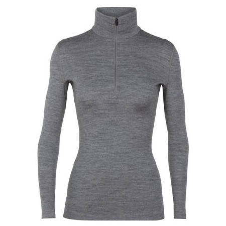 Női póló Icebreaker Women`s 260 Tech Long Sleeve half zip szürke Gritstone HTHR