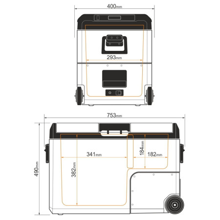 Yolco TCX50 kompresszoros hűtőláda