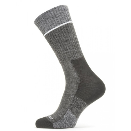 Zokni Sealskinz Solo QuickDry Mid Length Socks fekete/szürke