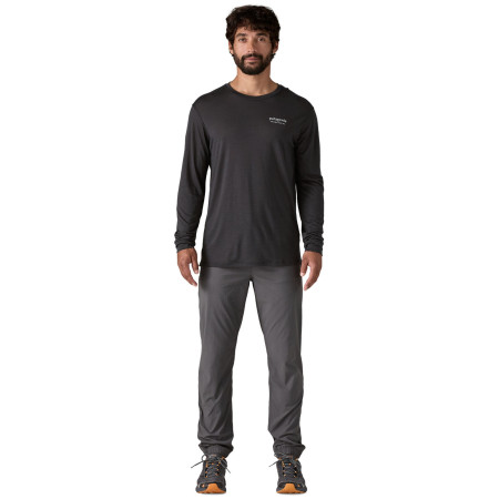 Patagonia M's L/S Cap Cool Merino Blend Graphic Shirt férfi póló