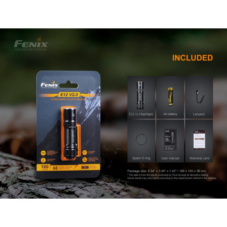Fenix E12 V2.0 elemlámpa