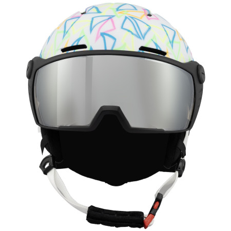 Blizzard Flash Visor junior ski helmet gyerek sí bukósisak fehér white/multicolor