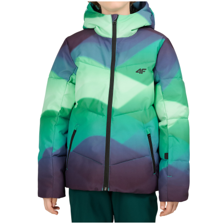 4F Technical Jacket M1278 gyerek télikabát kék/zöld Multicolour Allover
