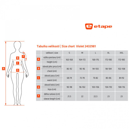 Etape Violet női kerékpáros mez