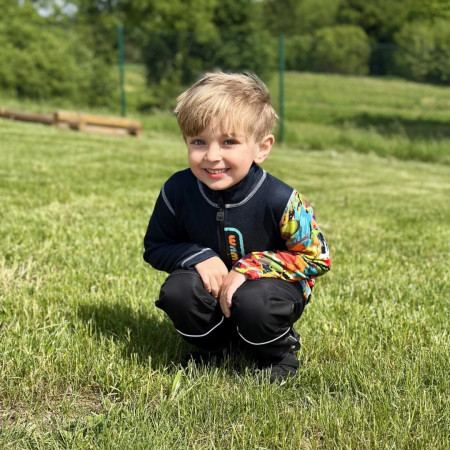 WAMU Černá gyerek softshell nadrág