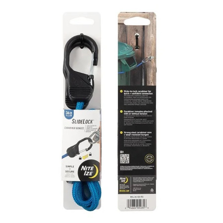 Nite Ize Slide Lock Carabiner Bungee 36" gumikpók kék Modrá