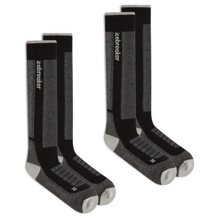 Icebreaker Men Mer Ski+ Medium OTC 2 Pack férfi zokni fekete/szürke Blk/Ether/Graph