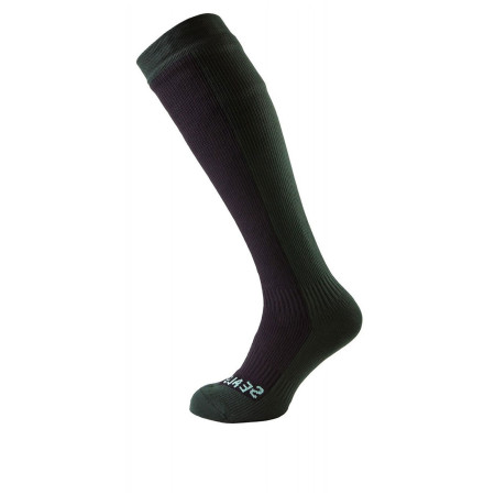 Vízhatlan zokni SealSkinz Hiking Mid Knee fekete Black/Racing green