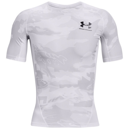 Férfi funkcionális póló Under Armour HG Isochill Comp Print SS fehér
