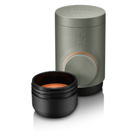 Wacaco Minipresso na mletou kávu kávéfőző utazáshoz ezüst šedá
